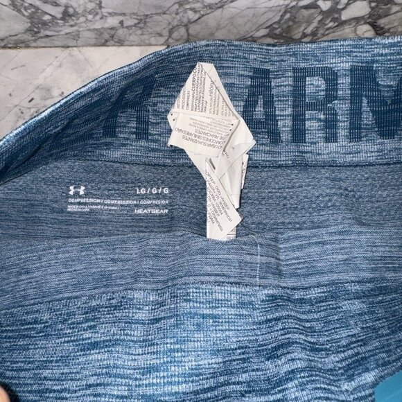 Under Armour Women’s Large Compression Fit Blue Tight - Picture 3 of 4